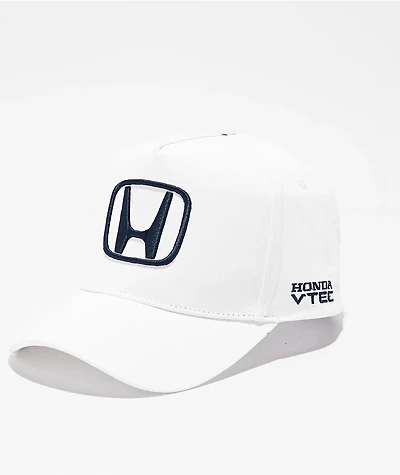 Honda Corp. White Snapback Hat