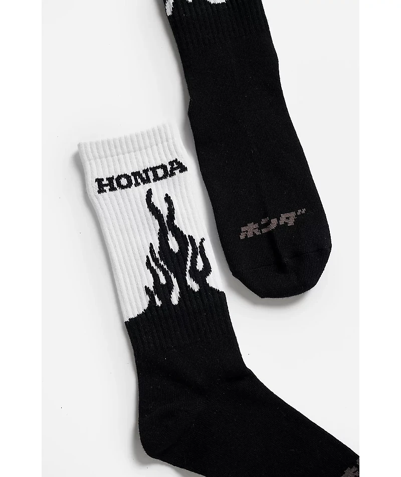 Honda LA Flames Black & White Crew Socks