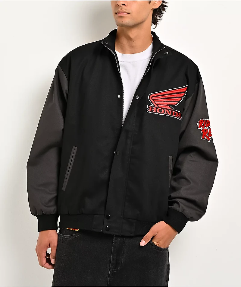 Honda Precision Black & Grey Racing Jacket
