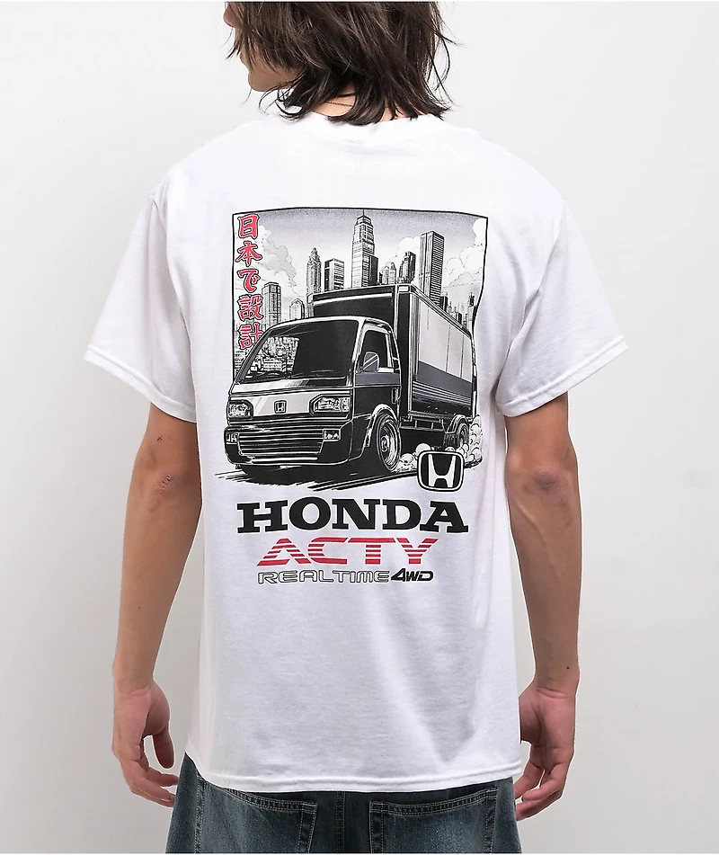Honda Real Time 4WD White T-Shirt