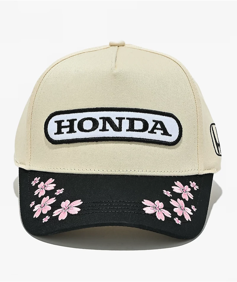 Honda Sakura Natural & Black Snapback Hat