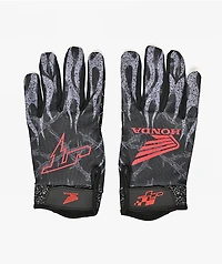 Honda x JT Racing Flames Grey Racing Gloves