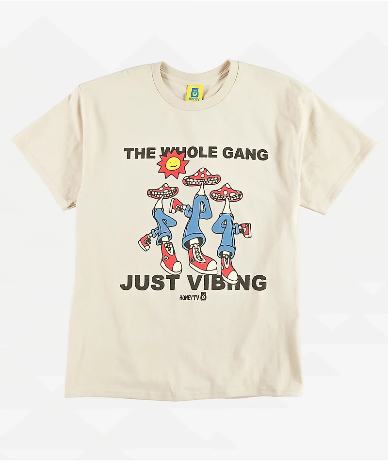 Honey TV Just Vibing Natural T-Shirt
