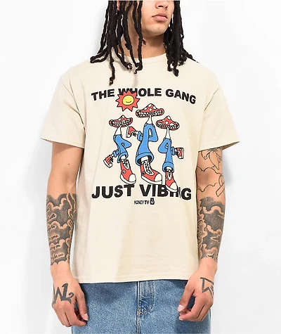 Honey TV Just Vibing Natural T-Shirt