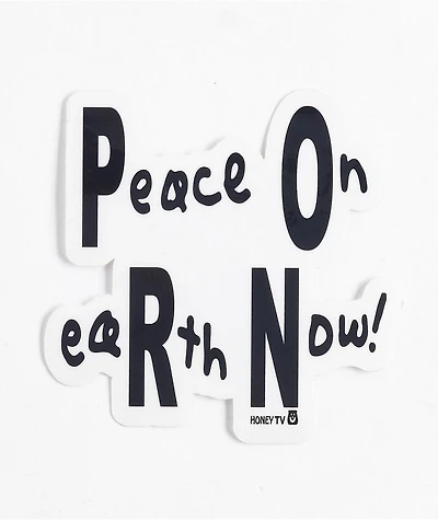 Honey TV Peace On Earth Now Sticker