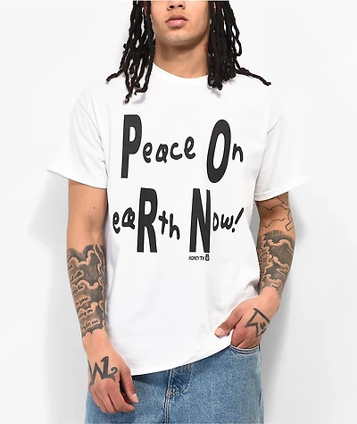 Honey TV Peace On Earth White T-Shirt
