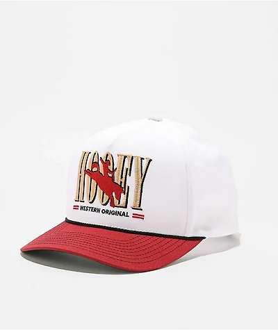 Hooey Wild Ride White & Red Trucker Hat