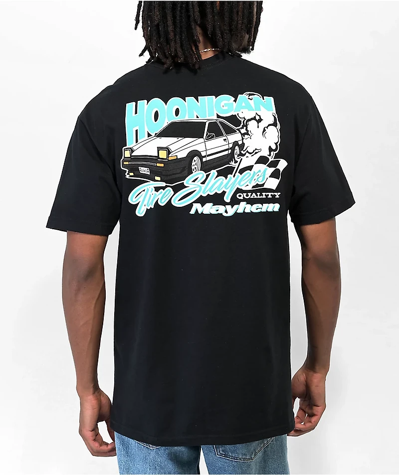Hoonigan 86 Tire Slayers Black T-Shirt