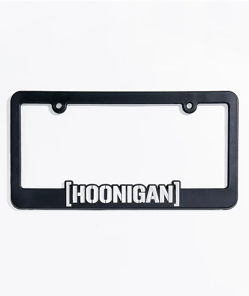 Hoonigan Censor Bar Black & Silver License Plate Frame