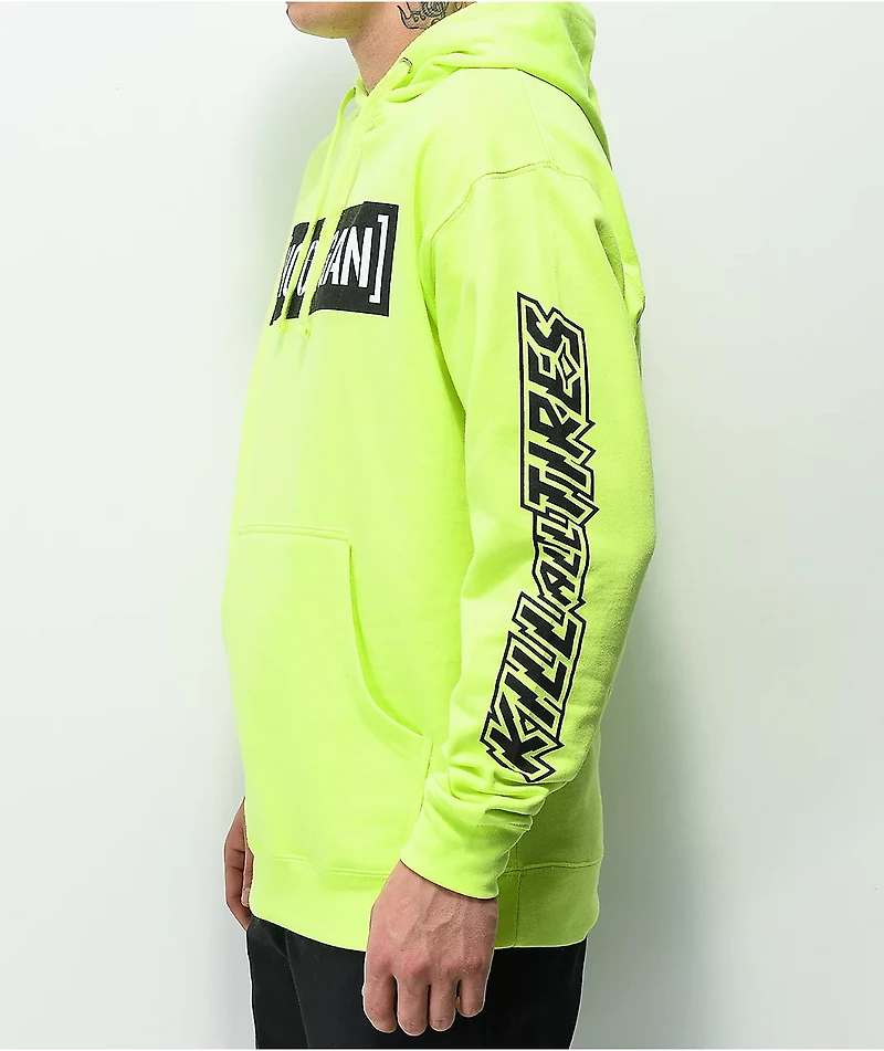 Hoonigan Censor Bar Fluorescent Yellow Hoodie