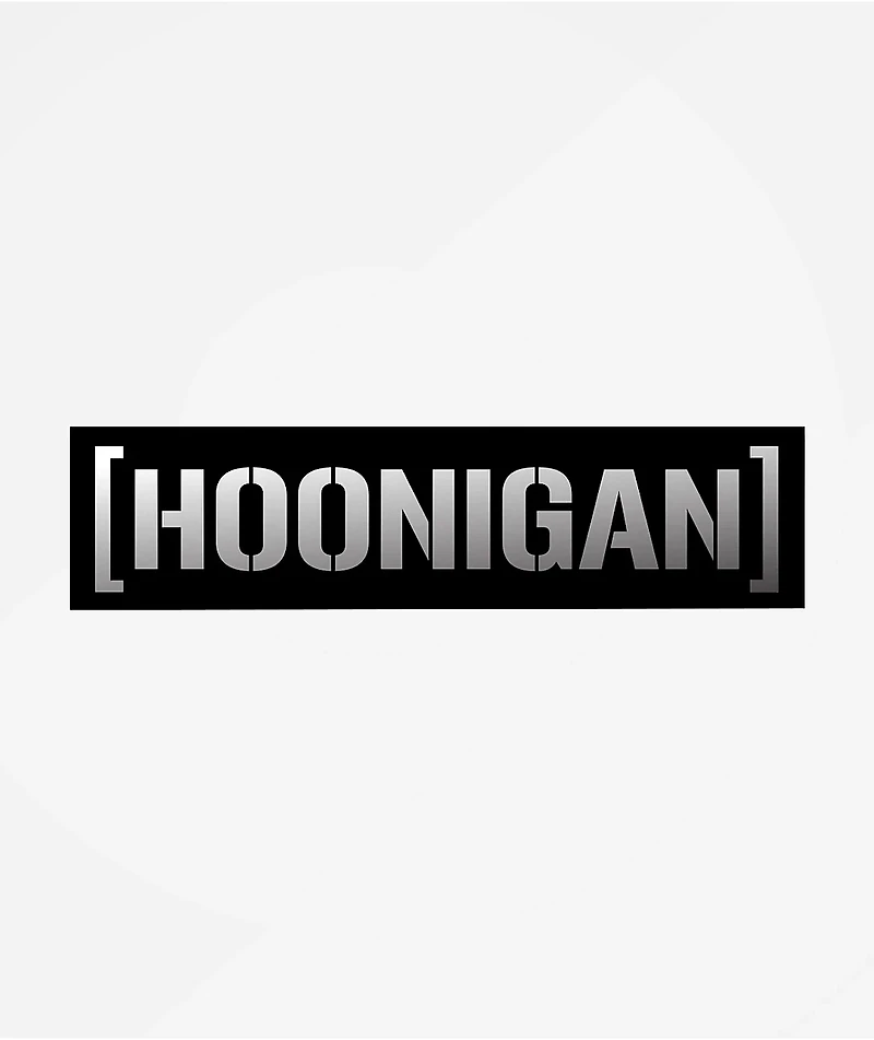 Hoonigan Censor Bar Silver & Black Sticker