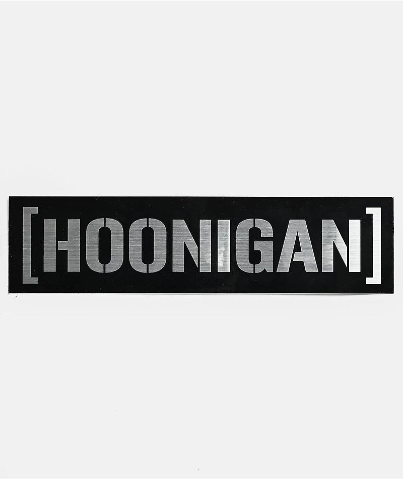 Hoonigan Censor Bar Silver & Black Sticker