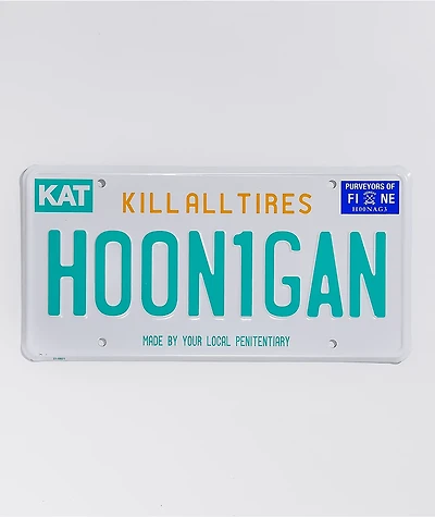 Hoonigan Florida White License Plate