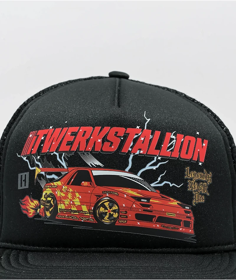 Hoonigan Legends Never Die Black Trucker Hat