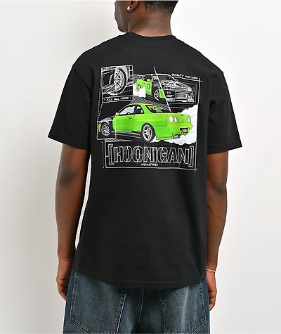 Hoonigan Mayhem Blueprint Black T-Shirt