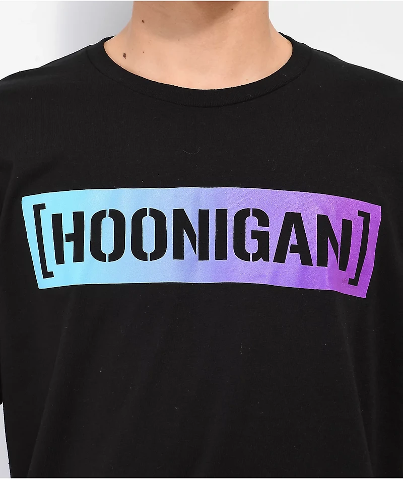 Hoonigan Shift Censor Bar Black & Purple T-Shirt