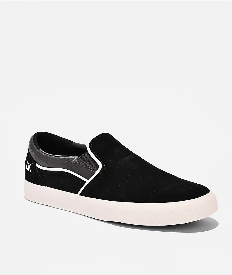 Hours Is Yours B1 Lizard Black Iguana Slip On Skate Shoes