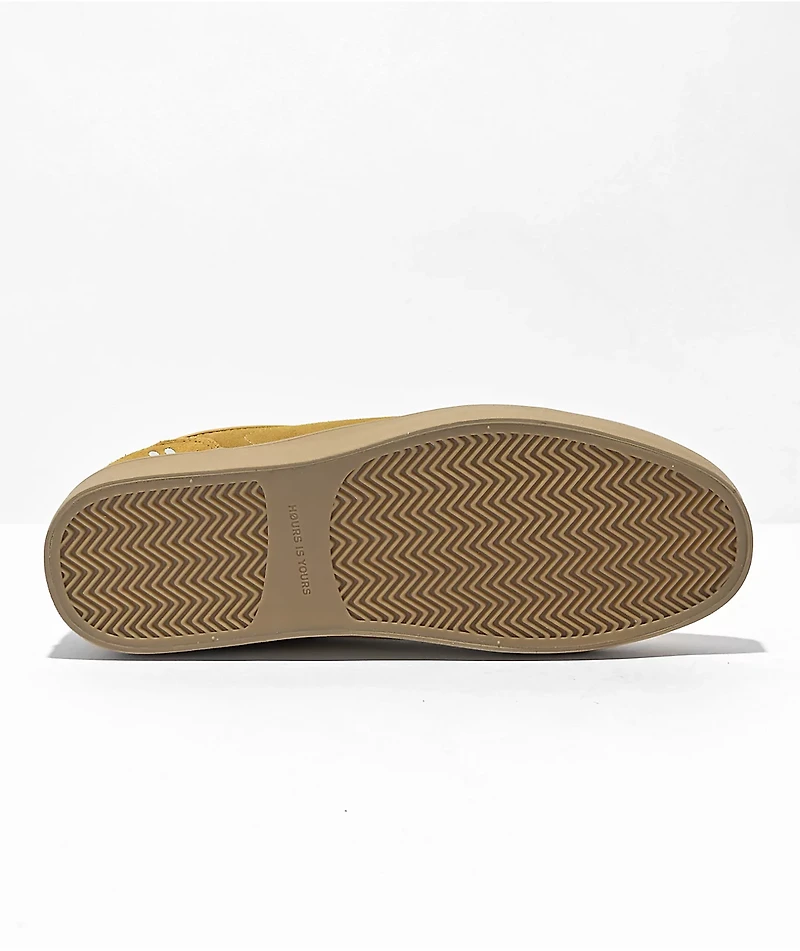 Hours Is Yours Code B Herman Vintage Gold Suede Skate Shoes