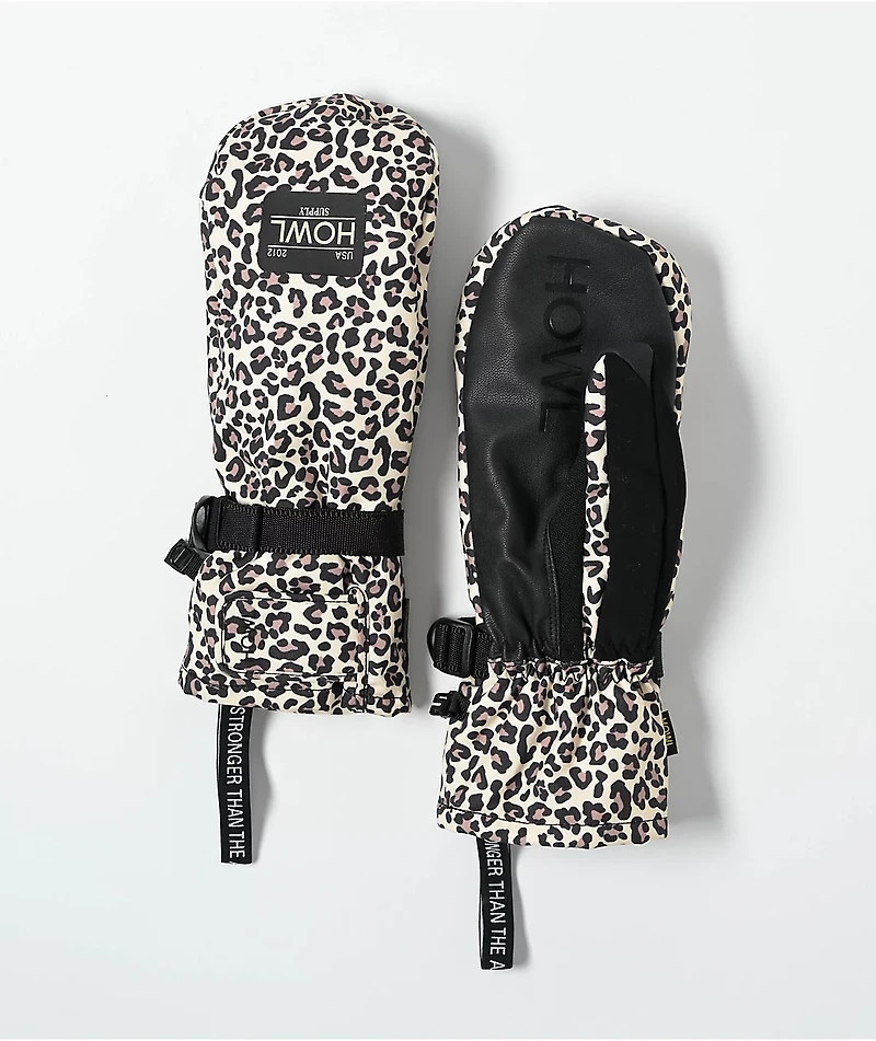 Howl Fairbanks Leopard 10K Snowboard Mittens