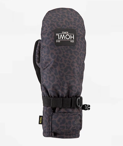 Howl Fairbanks Leopard Print Snowboard Mittens