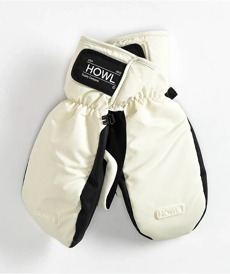 Howl Flyweight White 10K Snowboard Mittens