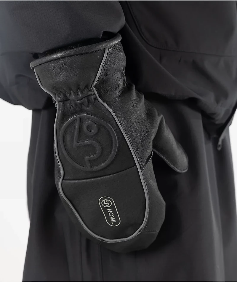Howl x Public Highland Black Snowboard Mittens & Gloves