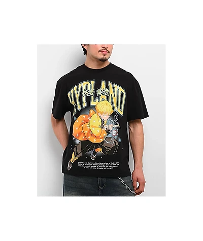 Hypland x Demon Slayer Thunder Clap Zenitsu Black T-Shirt