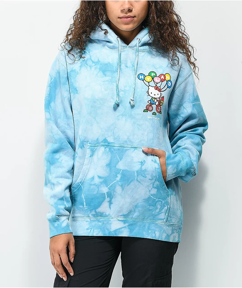 Hypland x Hello Kitty Balloons Blue Tie Dye Hoodie