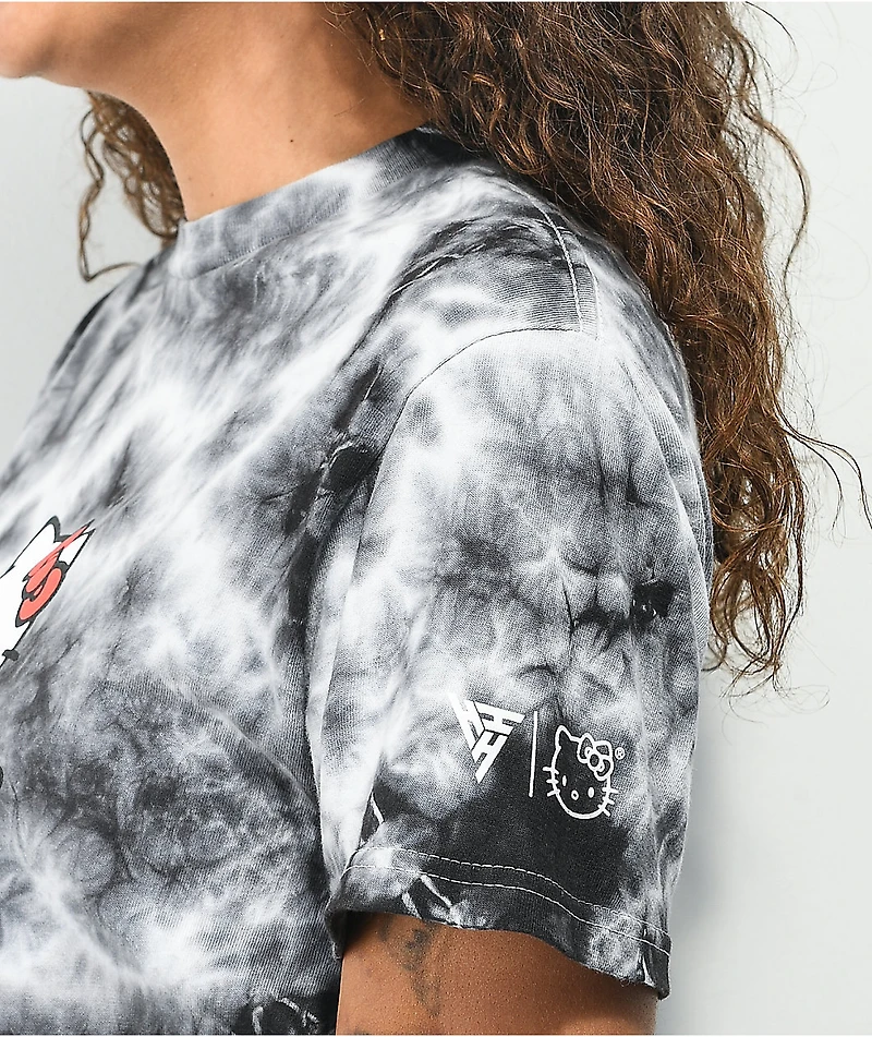 Hypland x Hello Kitty Worldwide Black & White Tie Dye T-Shirt