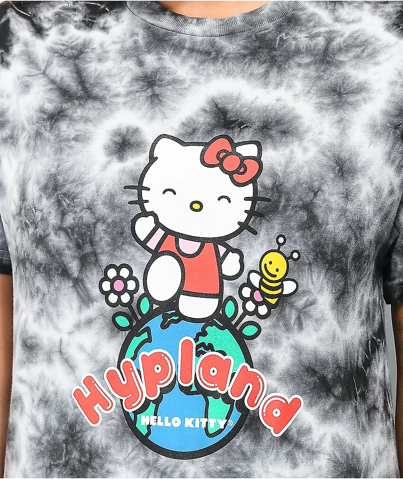 Hypland x Hello Kitty Worldwide Black & White Tie Dye T-Shirt