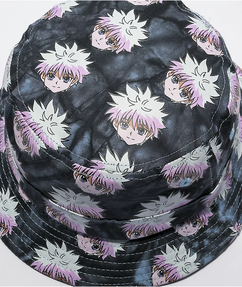 Hypland x Hunter Killua Black Tie Dye Bucket Hat