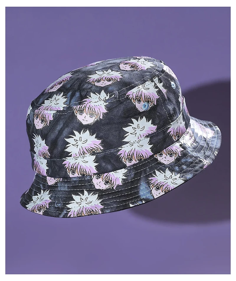 Hypland x Hunter Killua Black Tie Dye Bucket Hat