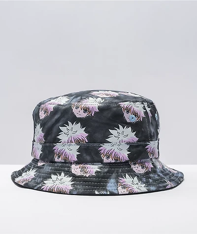 Hypland x Hunter Killua Black Tie Dye Bucket Hat