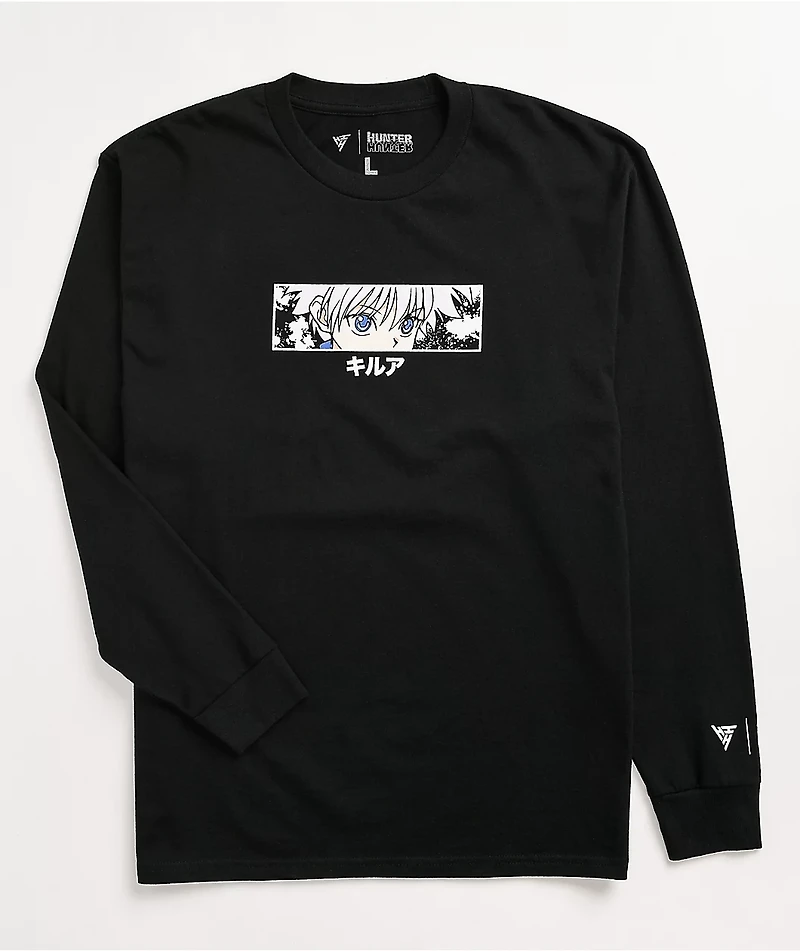 Hypland x Hunter Killua Eye Black Long Sleeve T-Shirt