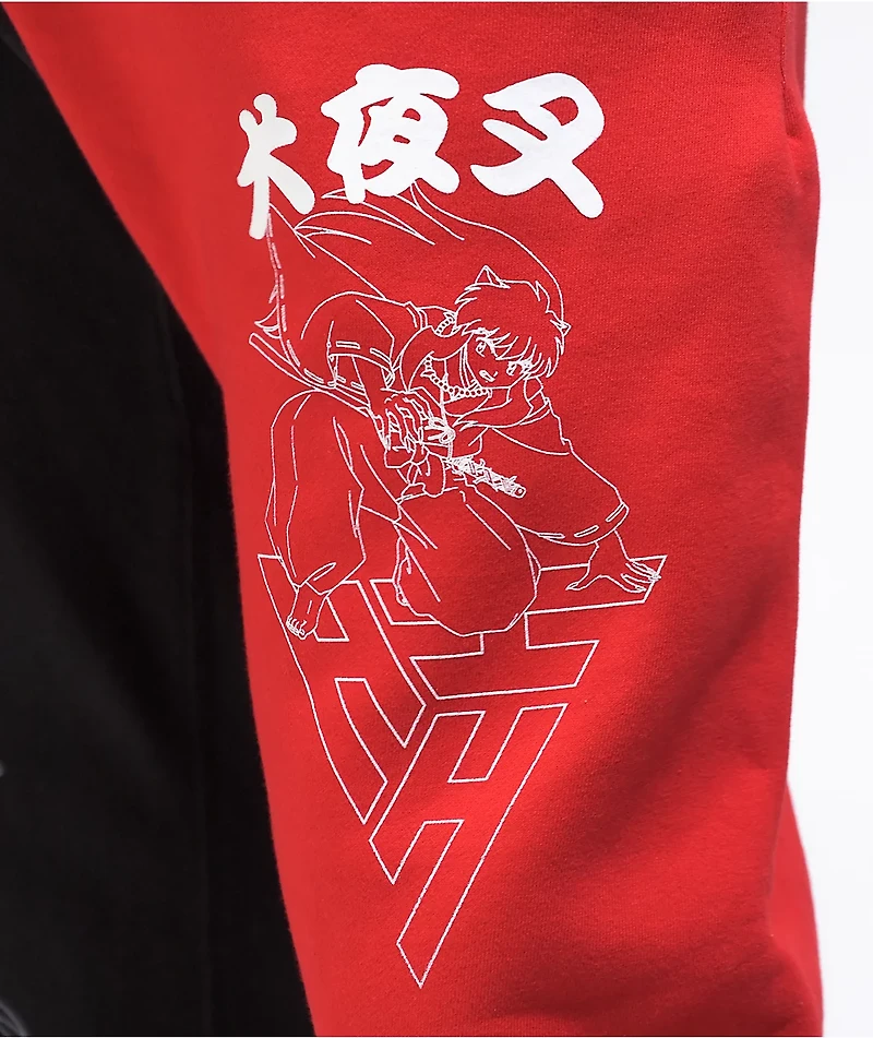 Hypland x InuYasha Black & Red Sweatpants