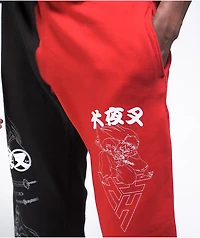Hypland x InuYasha Black & Red Sweatpants