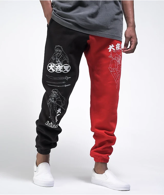 Hypland x InuYasha Black Red Sweatpants Dulles Town Center