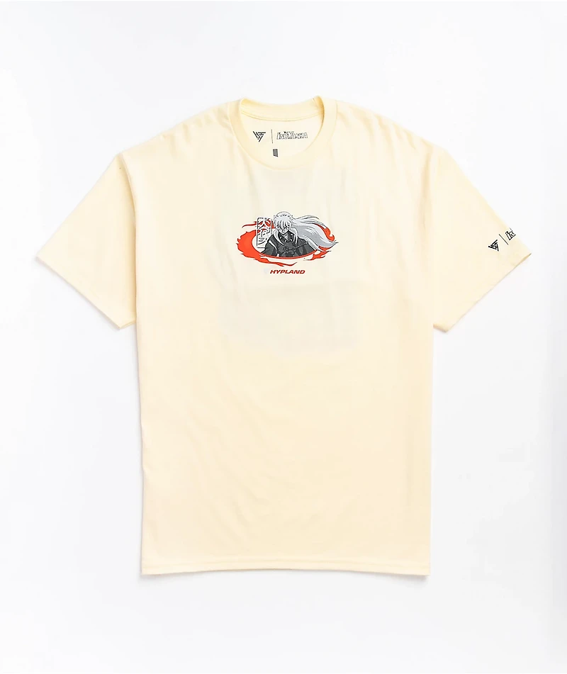 Hypland x InuYasha Flame Cream T-Shirt
