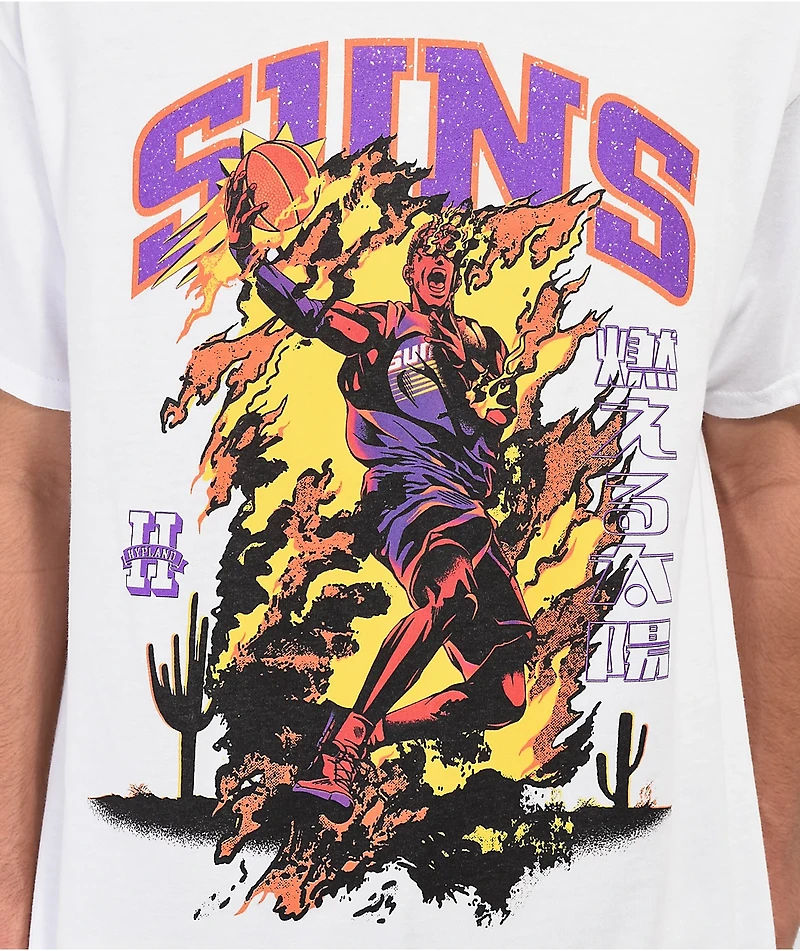 Hypland x NBA Suns Flaming White T-Shirt