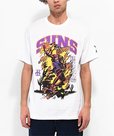 Hypland x NBA Suns Flaming White T-Shirt