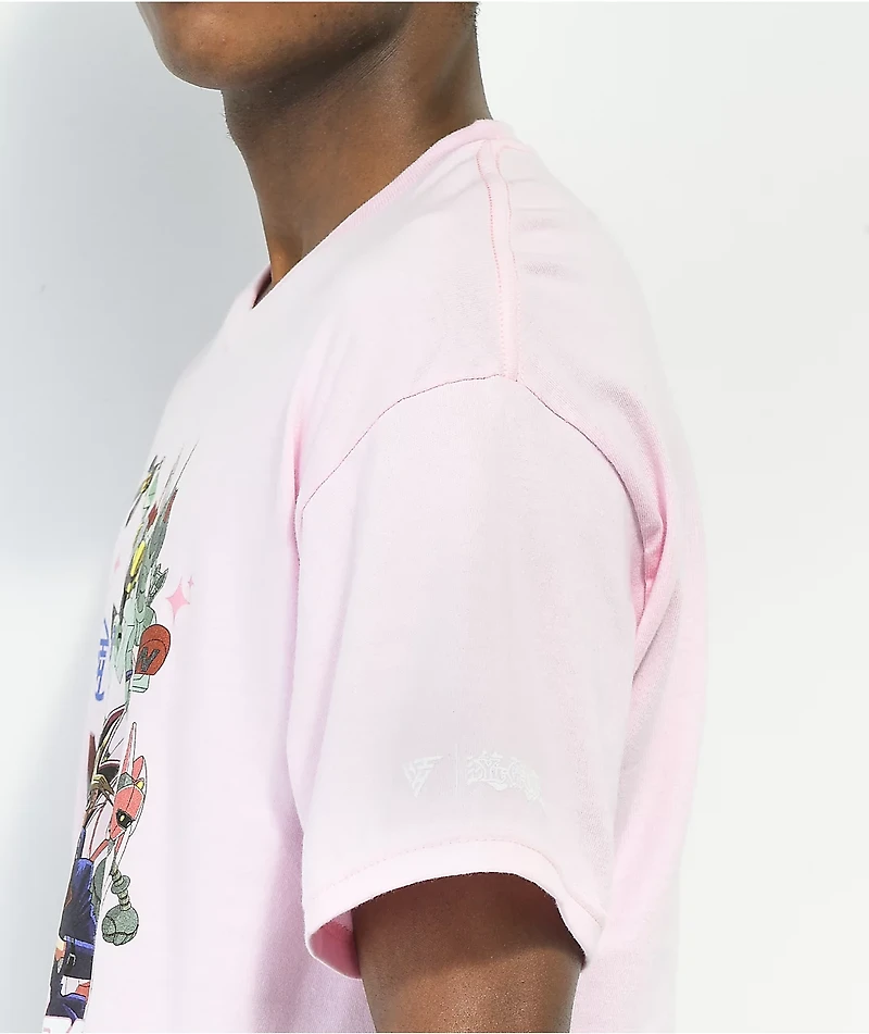 Hypland x Yu-Gi-Oh Robots Pink T-Shirt