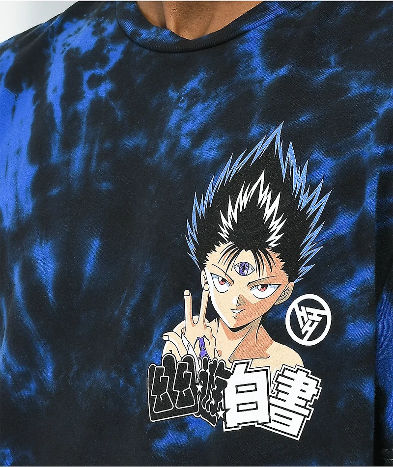 Hypland x Yu Hakusho Hiei Hypnosis Blue & Black Tie Dye T-Shirt