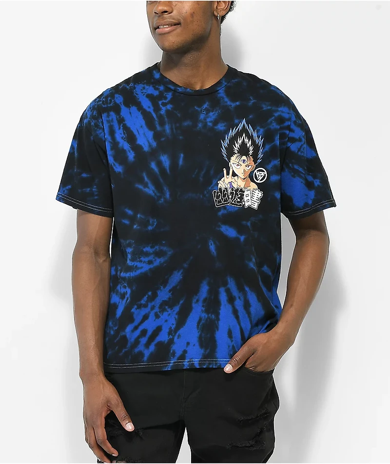 Hypland x Yu Hakusho Hiei Hypnosis Blue & Black Tie Dye T-Shirt