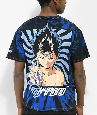 Hypland x Yu Hakusho Hiei Hypnosis Blue & Black Tie Dye T-Shirt