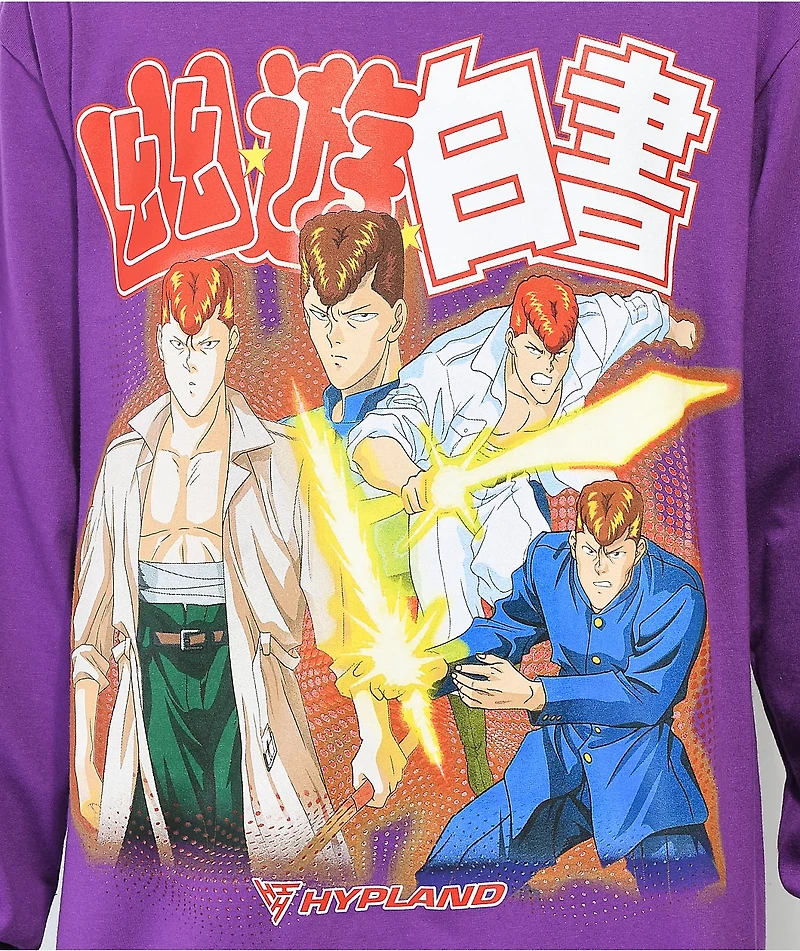 Hypland x Yu Hakusho Kuwabara Purple Long Sleeve T-Shirt