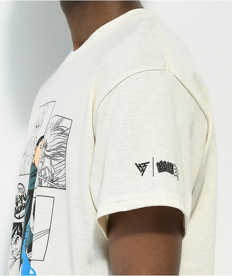 Hypland x Yu Hakusho Yusuke Boxes Cream T-Shirt