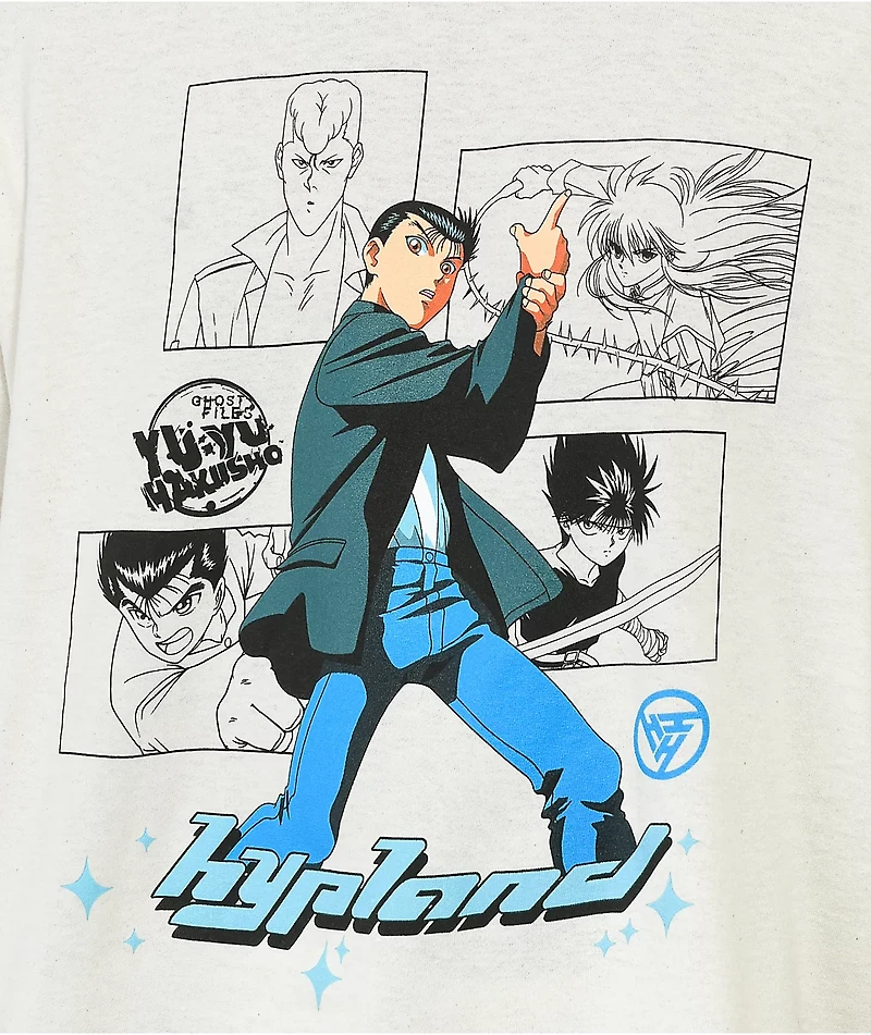 Hypland x Yu Hakusho Yusuke Boxes Cream T-Shirt