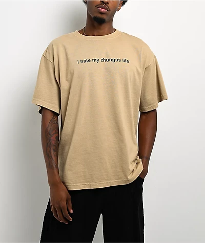 I Hate My Chungus Life Vintage Beige T-Shirt