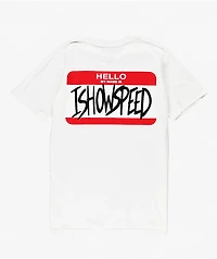 IShowSpeed My Name Is White T-Shirt