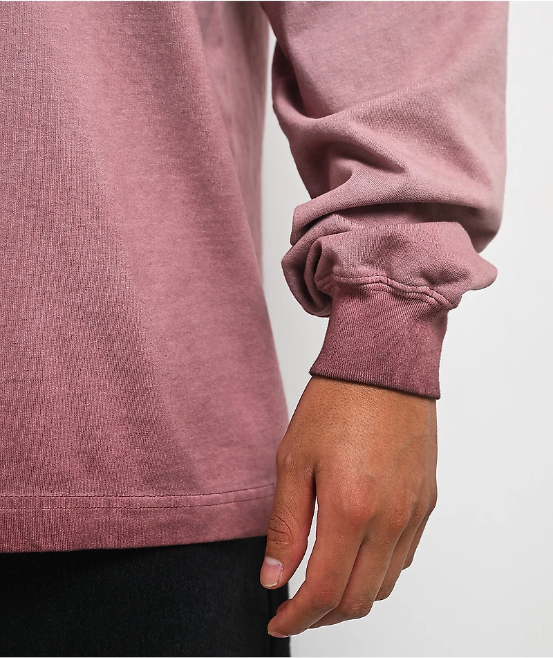 ITA Blush Red Oil Wash Long Sleeve T-Shirt